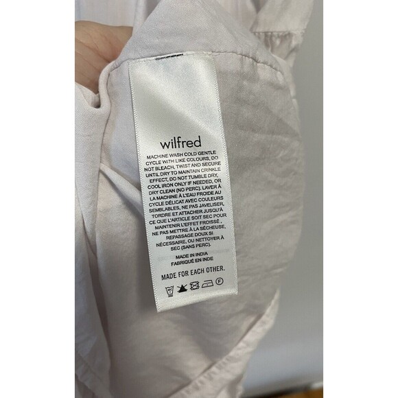 Aritzia Dress Large Womens Wilfred Sidonie Pale Pink Baby Doll Mini Tiered - Picture 6 of 7